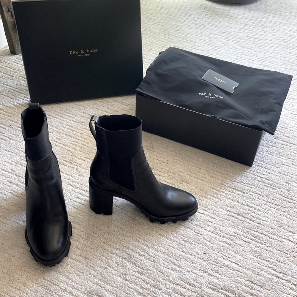 Rag & bone black high Shiloh boot